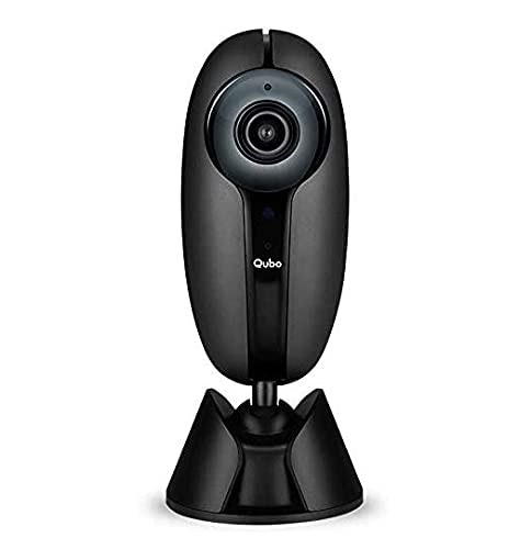 QUBO Smart Home Security WiFi Camera (Black | Intruder Alarm System | Weatherproof | 1080p Full HD 2MP Camera | Works with Alexa & Google | Designed and Made in India